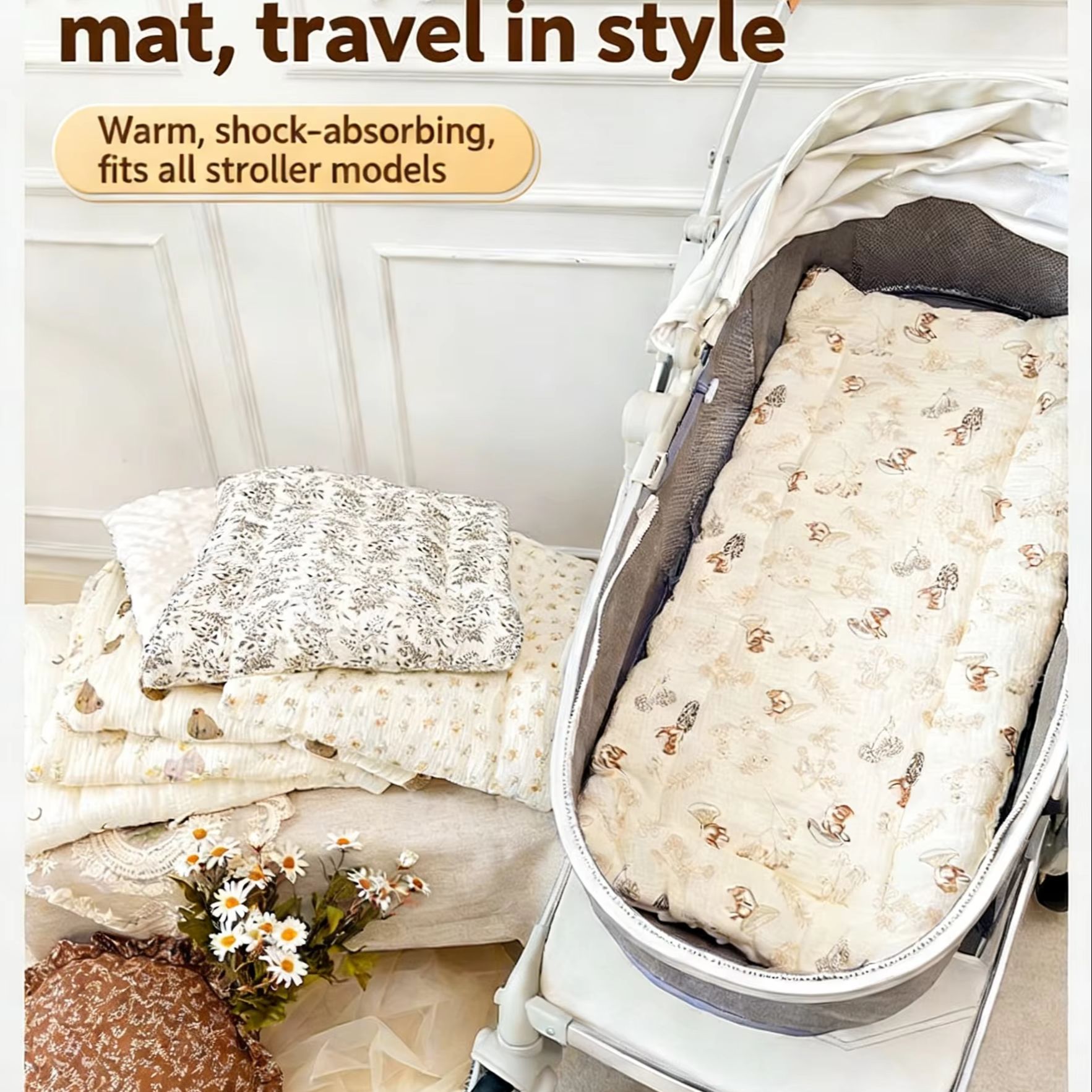 Baby Nursery Trolley - Colchoneta Universal Mejorada para Cochecito de