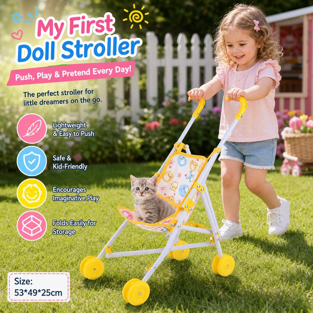 Baby Nursery Trolley - Cochecito de Muñecas Rosa, Carrito de