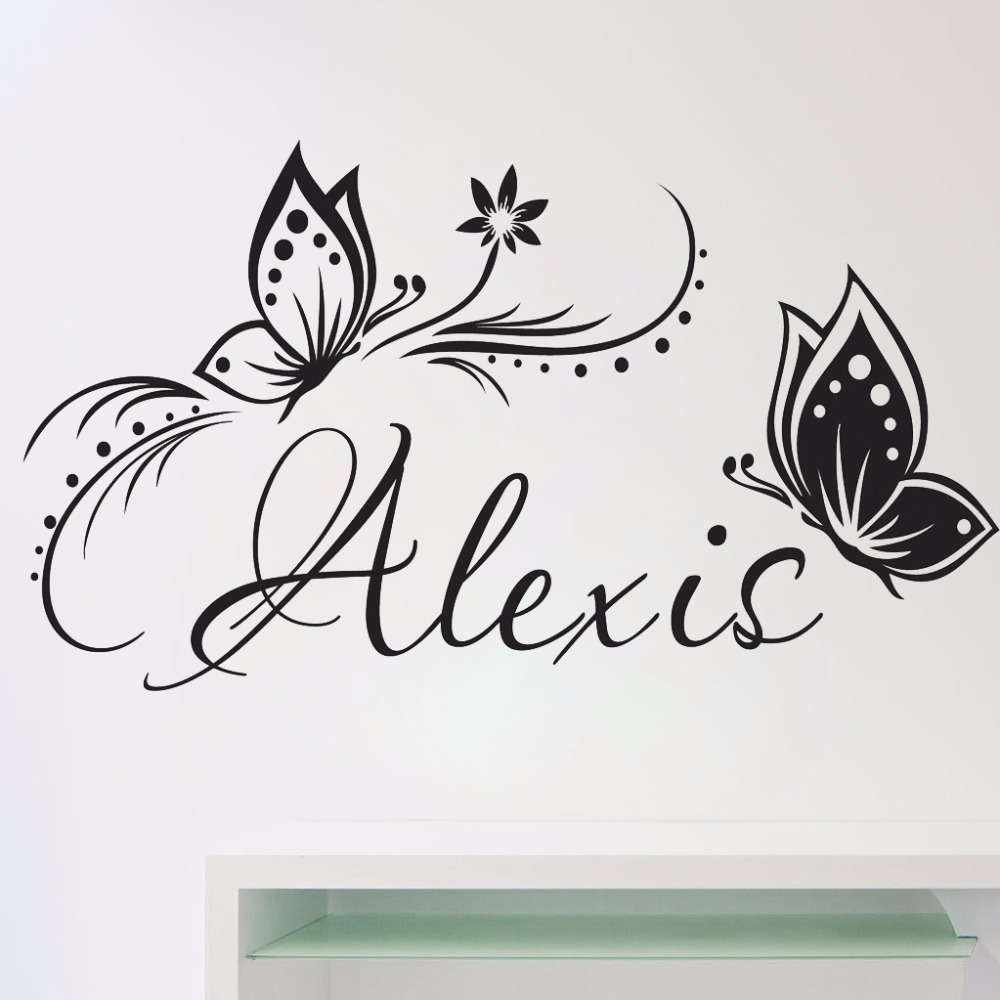 Baby Girl Nursery Quotes - Calcomanía de vinilo con nombre y