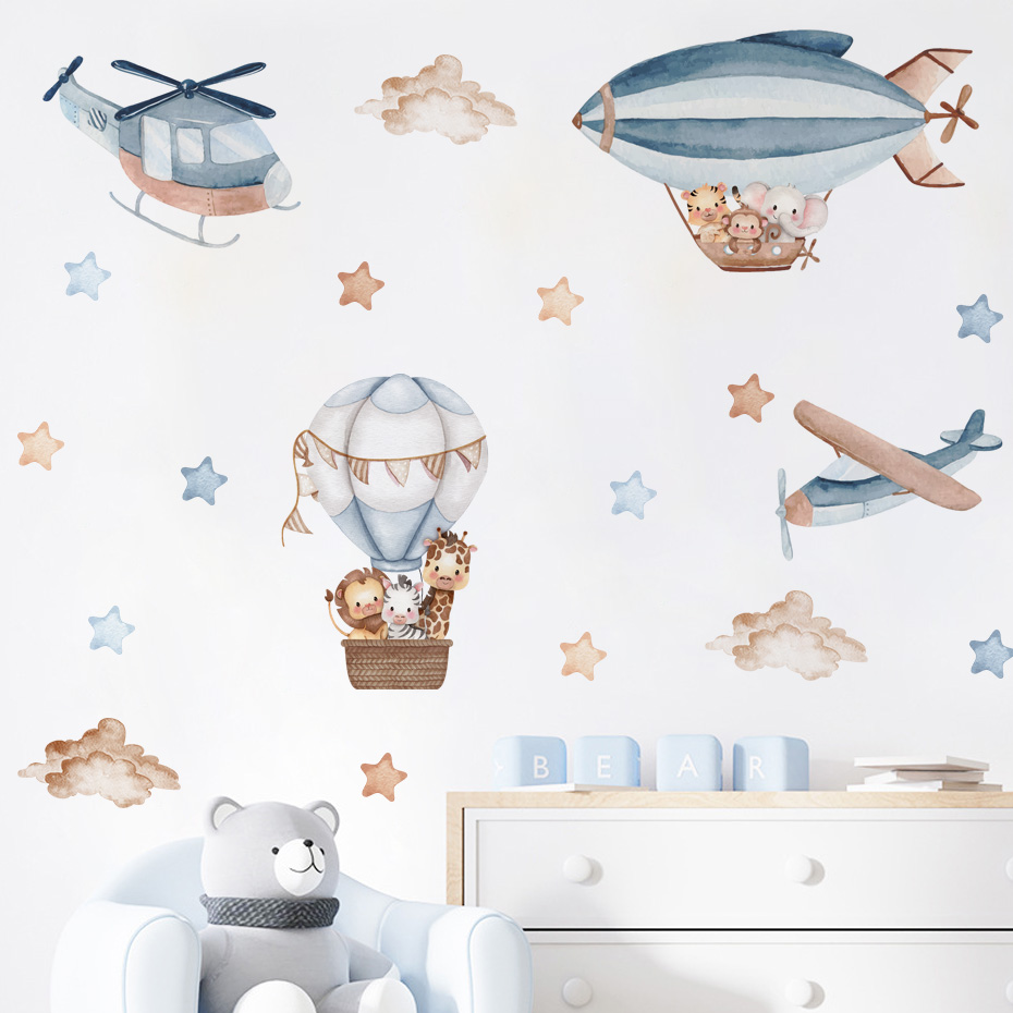 Baby Nursery Boy - Pegatinas de pared de nubes con