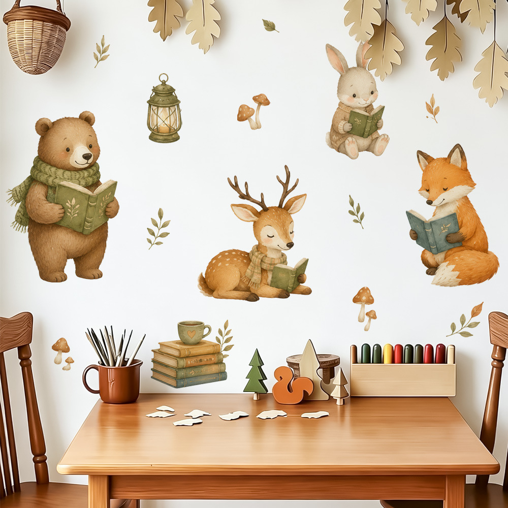 Baby Nursery Decor Girl - Pegatinas de pared con animales de