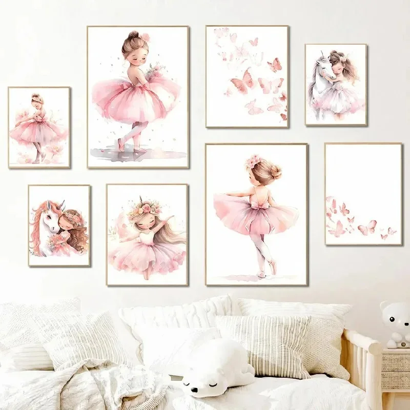 Póster de mariposa y unicornio - Baby Nursery Frames reseña y precio