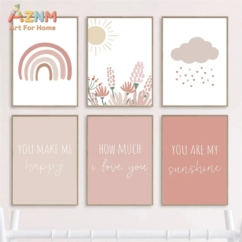 AZNM, cuadro decorativo de par - Baby Girl Nursery Quotes reseña y precio