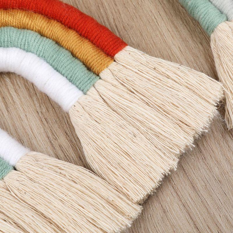 L43A Rainbow MacRame Wall Wall - Baby Girl Nursery Quotes reseña y precio