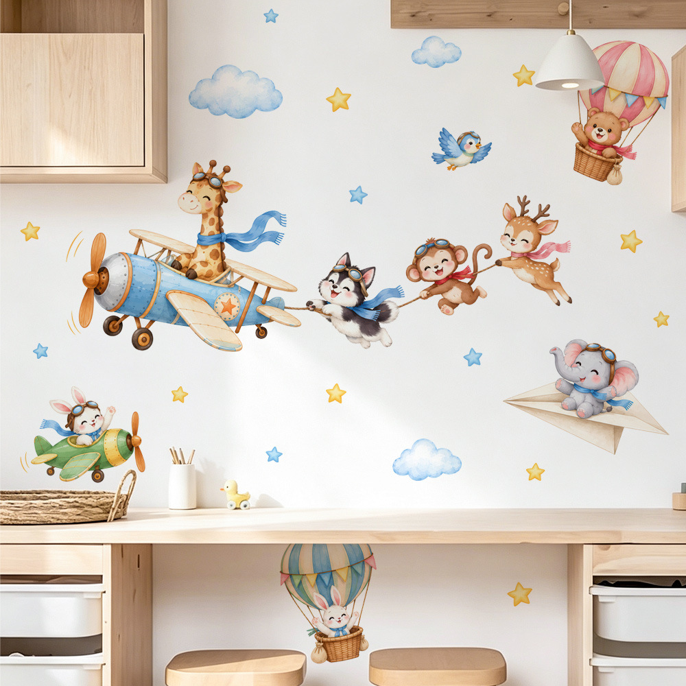 Pegatinas de pared con animale - Baby Nursery Decor Girl reseña y precio
