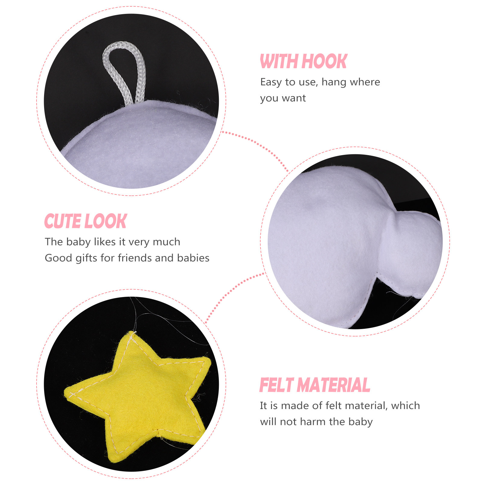 Preciosa decoración de fieltro - Baby Nursery Light Fixture reseña y precio